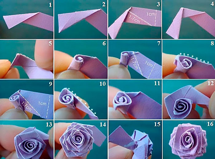 Как сделать из бумаги цветок розы 6