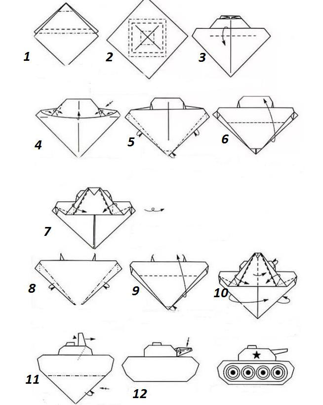 Танки из бумаги своими руками схемы