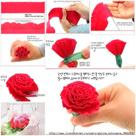 гофрированная бумага цветы своими руками розы 6