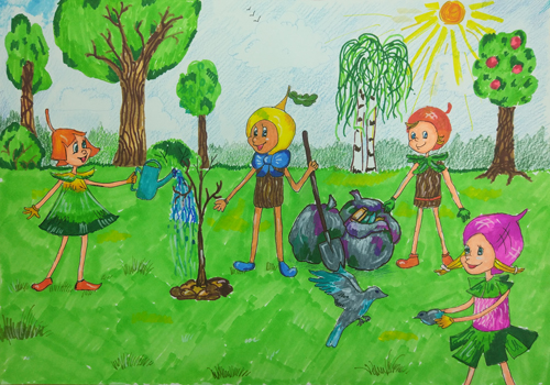 рисунки эколята друзья и защитники природы в садик 7