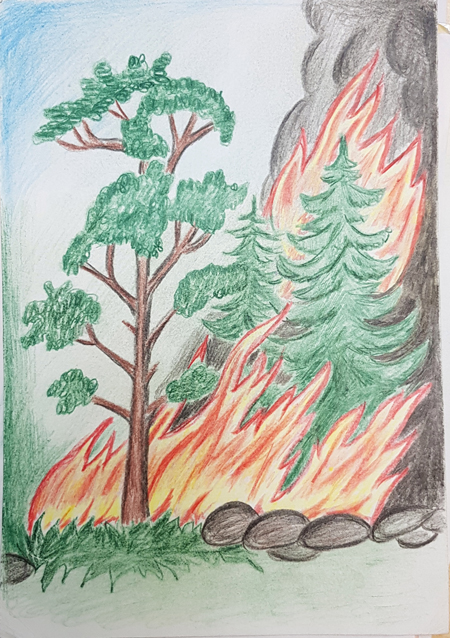рисунки в садик на тему пожарная безопасность своими руками 9