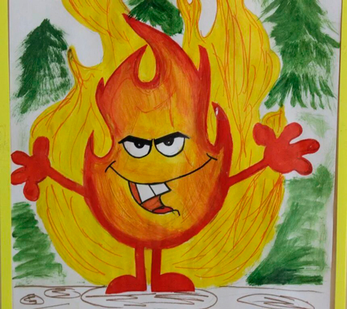 рисунки в садик на тему пожарная безопасность для детей 3