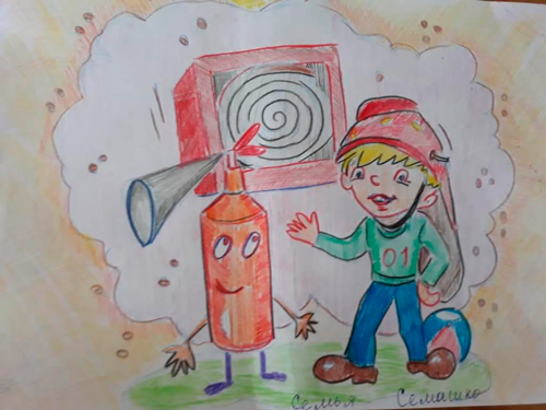 рисунки в садик на тему пожарная безопасность для детей дошкольного возраста 4