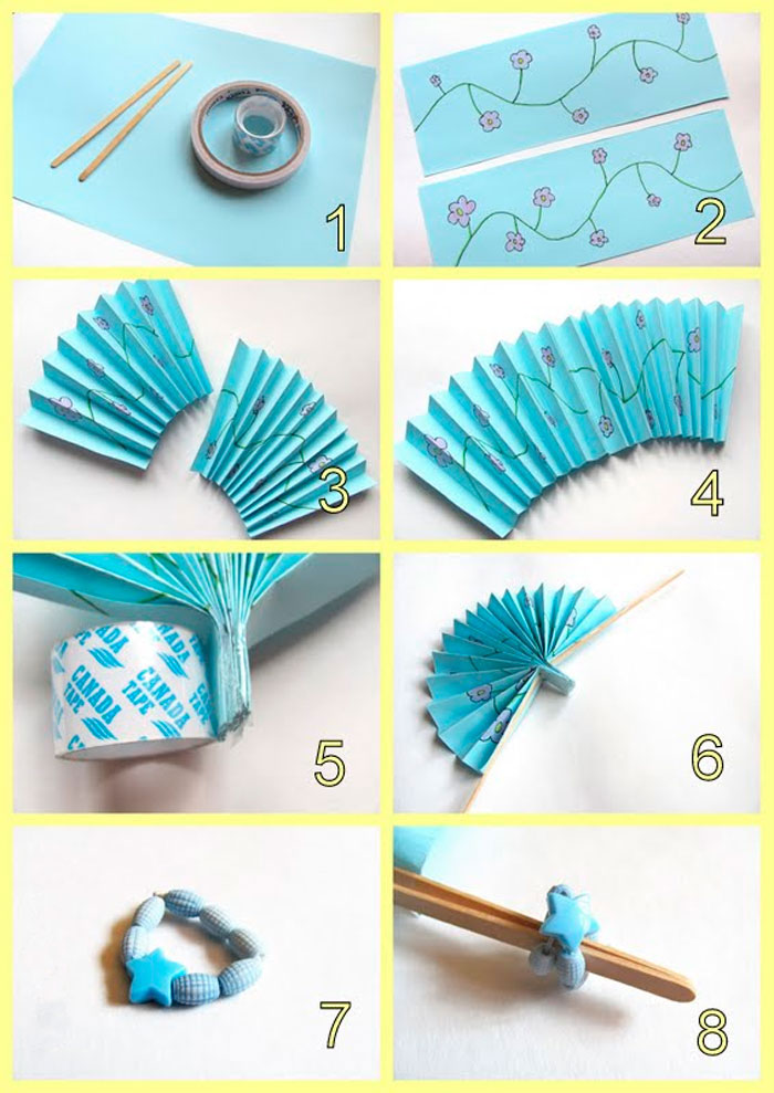 как сделать веер из бумаги своими руками для детей поэтапно 6