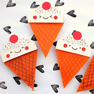 мороженое поделка для детей из бумаги и картона 8