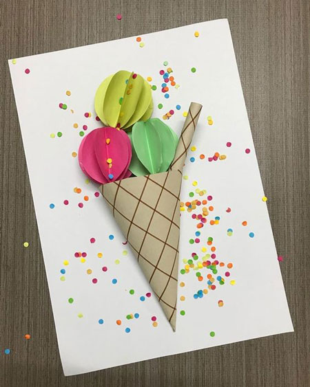 мороженое объемная поделка для детей из бумаги 4