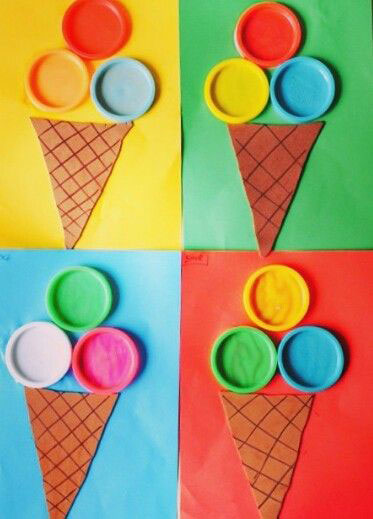 мороженое объемная поделка для детей из бумаги и картона 9