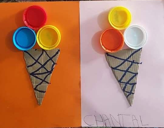 мороженое объемная поделка для детей из бумаги и картона 10