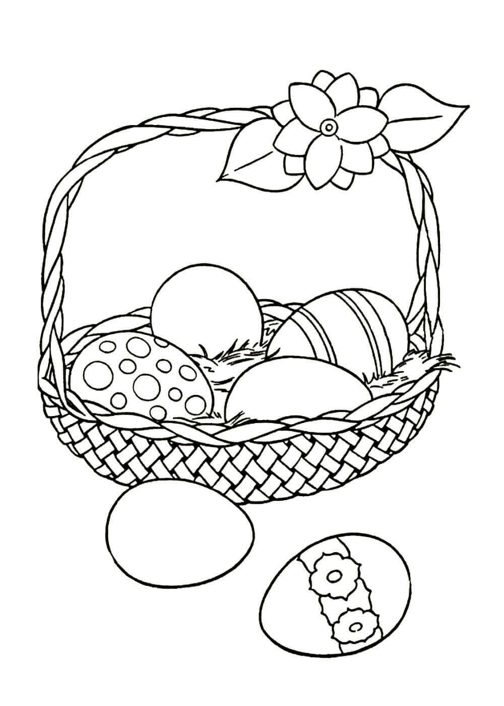 раскраски яйца на Пасху для детей 2