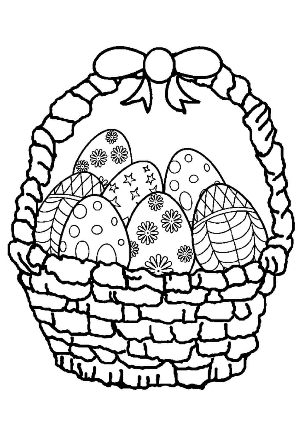 раскраски яйца на Пасху для детей 4