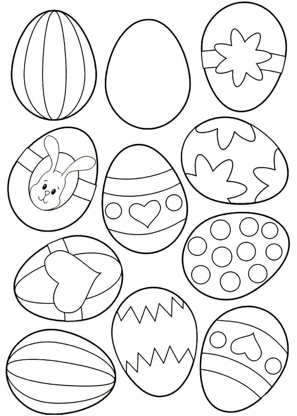 Пасхальные яйца для раскрашивания