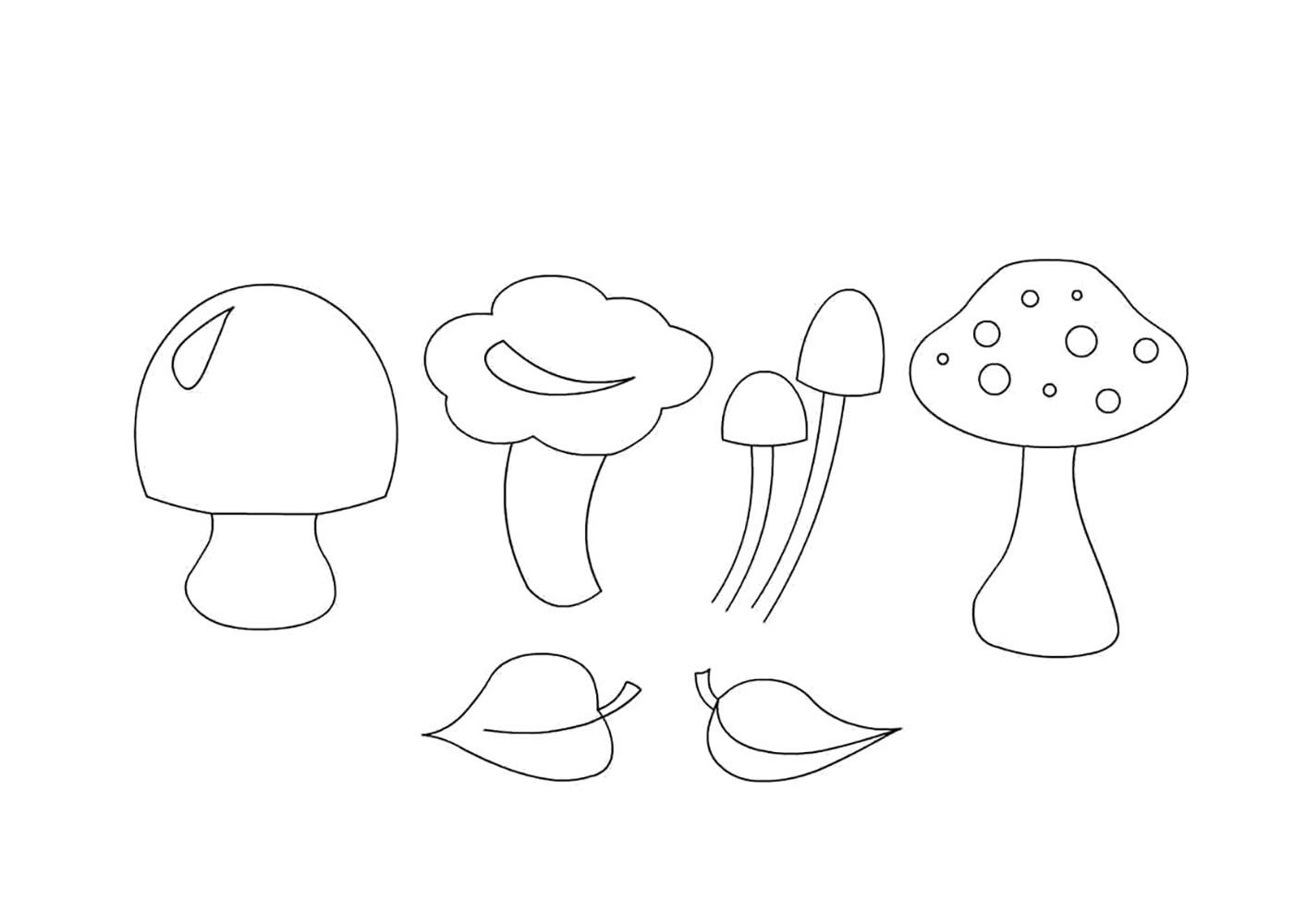 аппликация из цветной бумаги грибы 8
