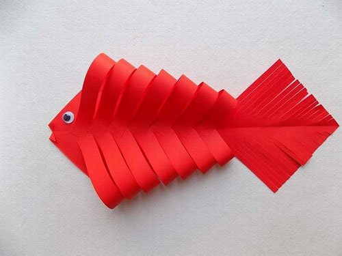 аппликация рыбка из цветной бумаги для детей 3