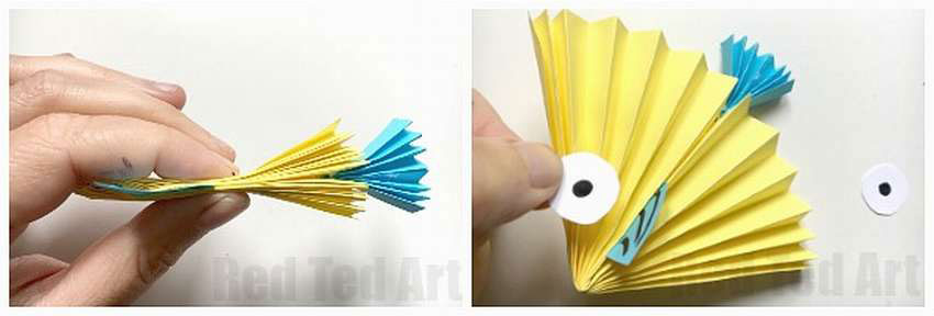 аппликация рыбка из цветной бумаги для детей 8