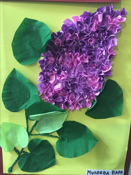 аппликация из бумаги весенние цветы в начальной школе 9