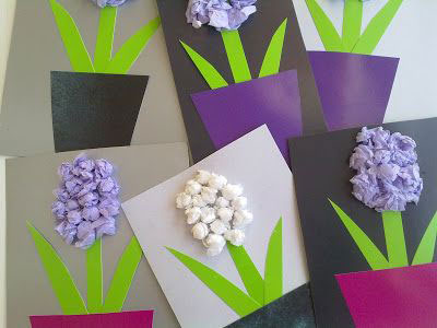 аппликация из бумаги весенние цветы в начальной школе шаблоны 4