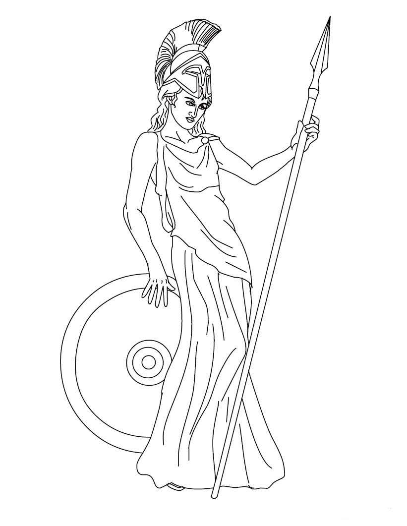 Афина Паллада богиня рисунки