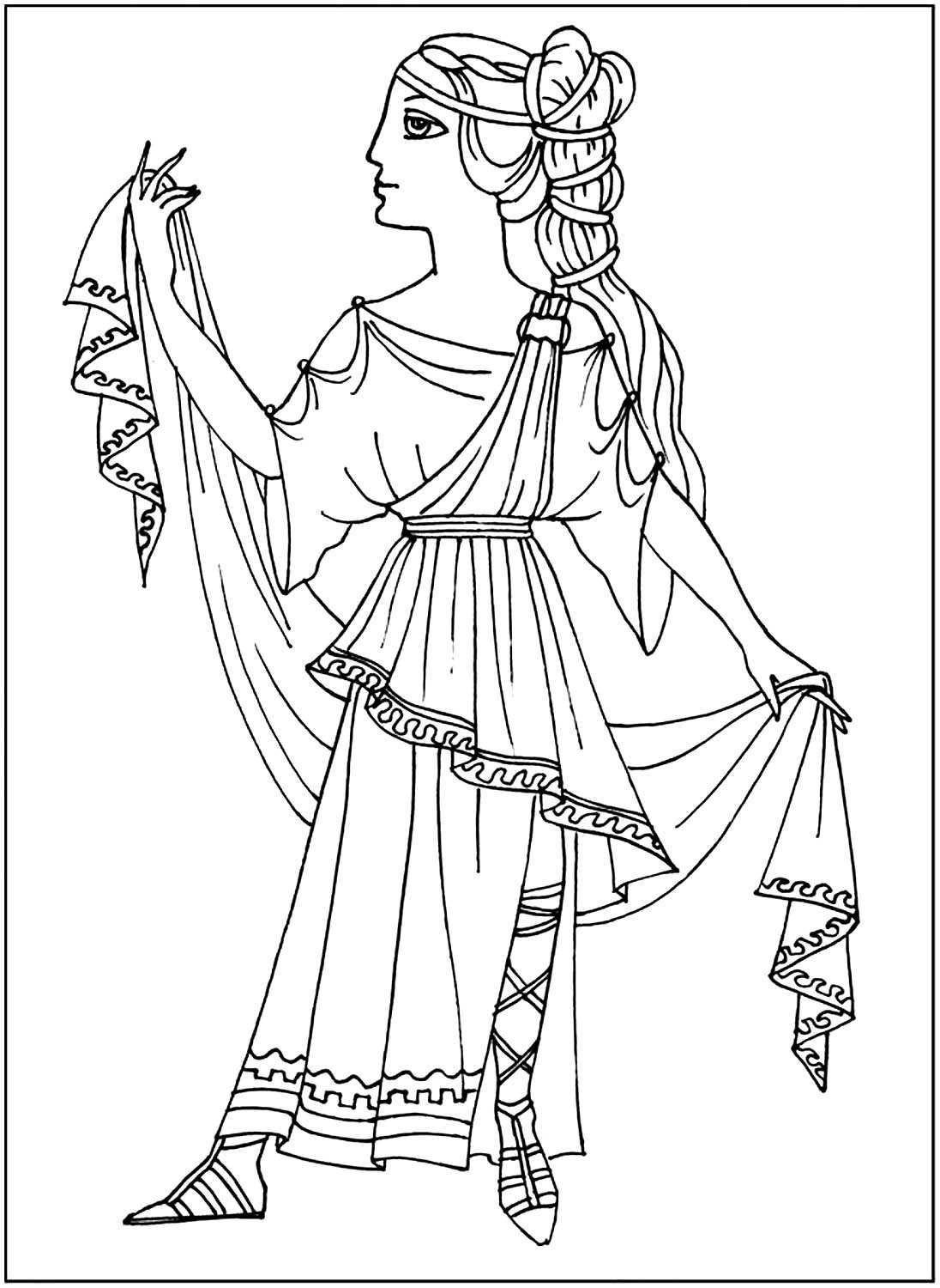 раскраски для детей боги Древней Греции рисунки