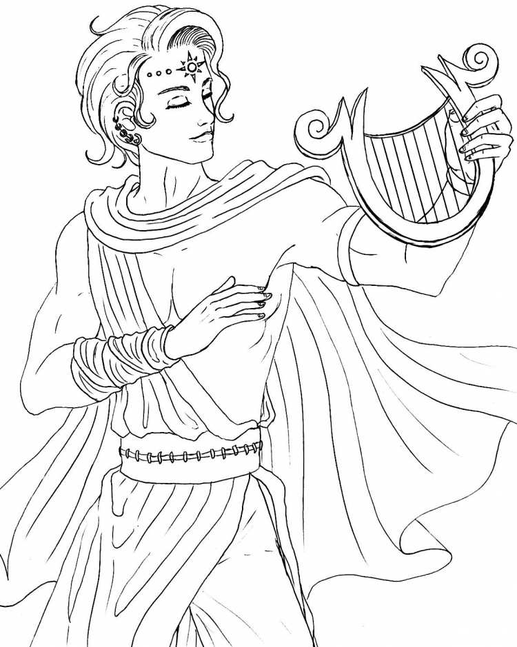 раскраски для детей боги Древней Греции рисунки 3