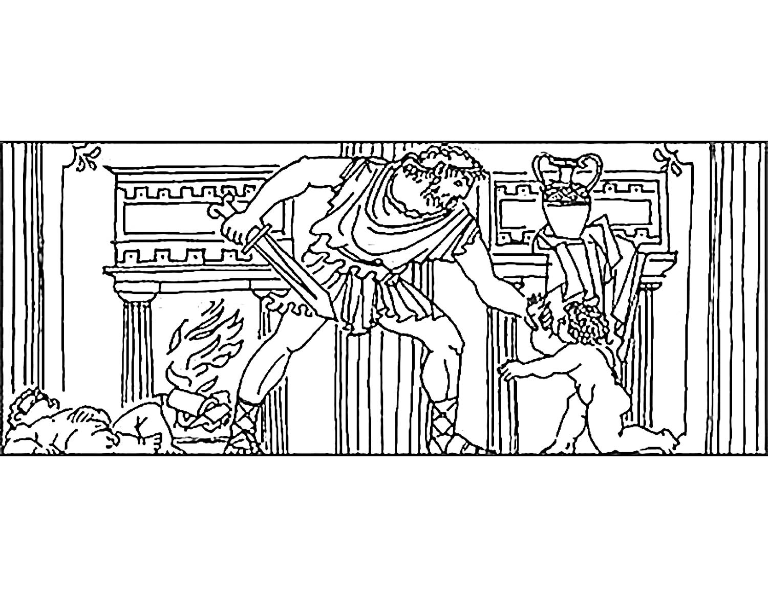 раскраски для детей боги Древней Греции рисунки 9