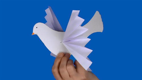 объемный голубь из бумаги шаблоны 8