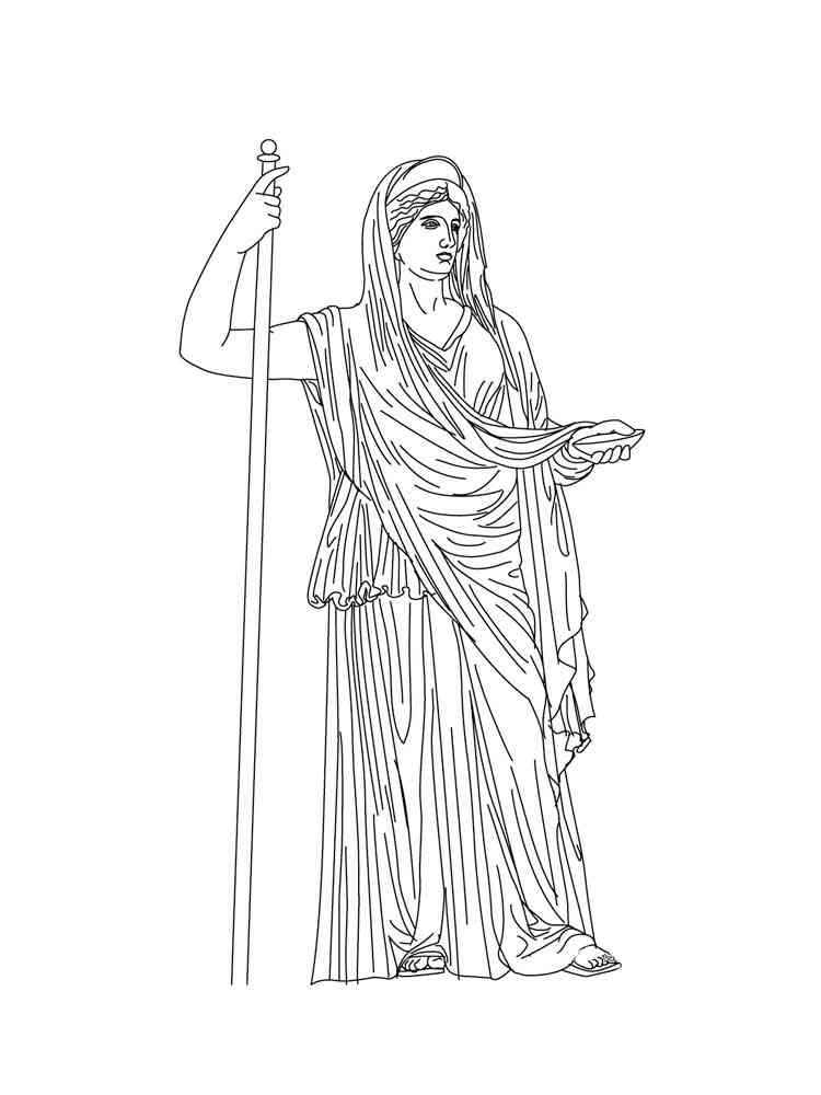 раскраски для детей боги Древней Греции 6
