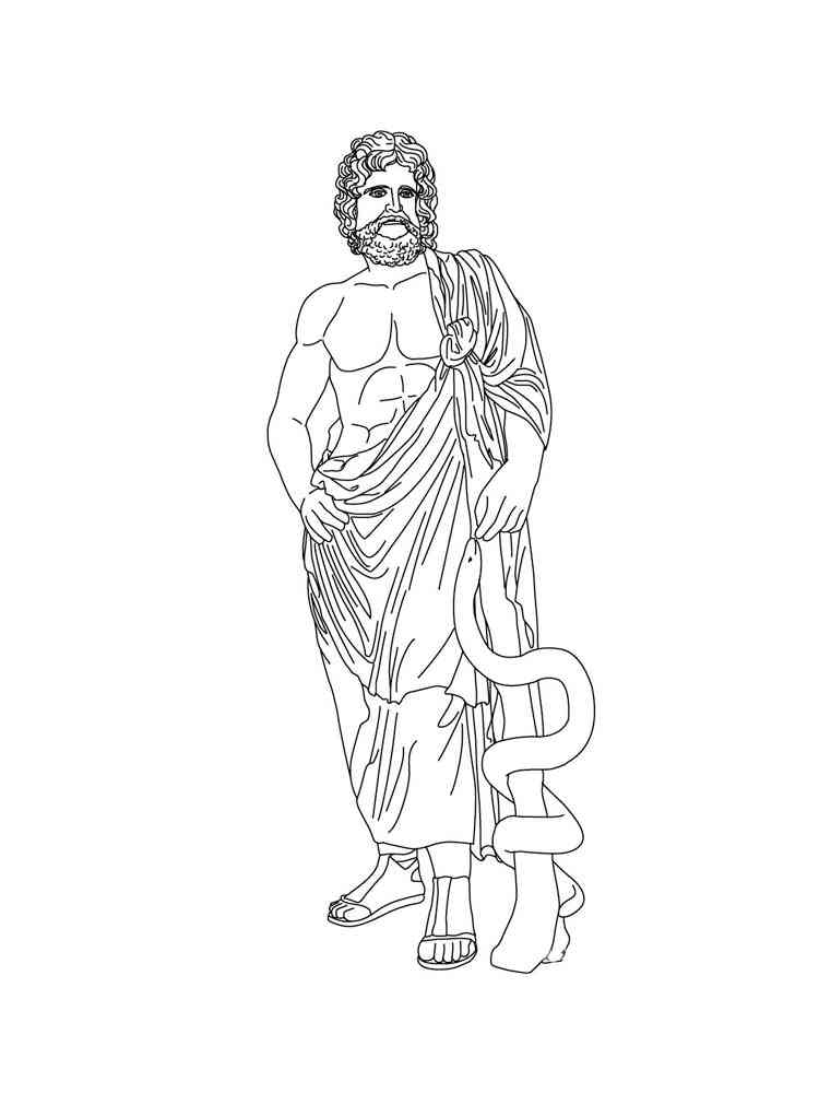раскраски для детей боги Древней Греции 10
