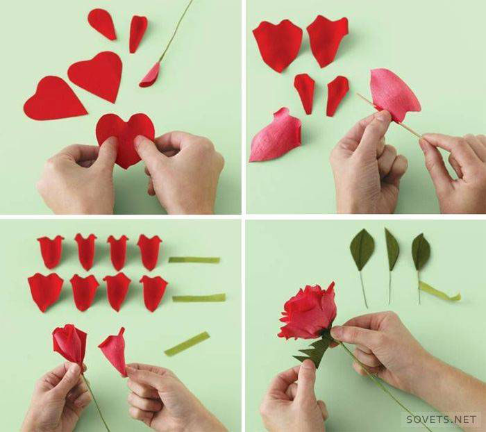 Как сделать букет цветов из бумаги своими руками 2