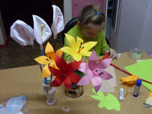 как сделать букет цветов из бумаги своими руками поэтапно фото для начинающих 9
