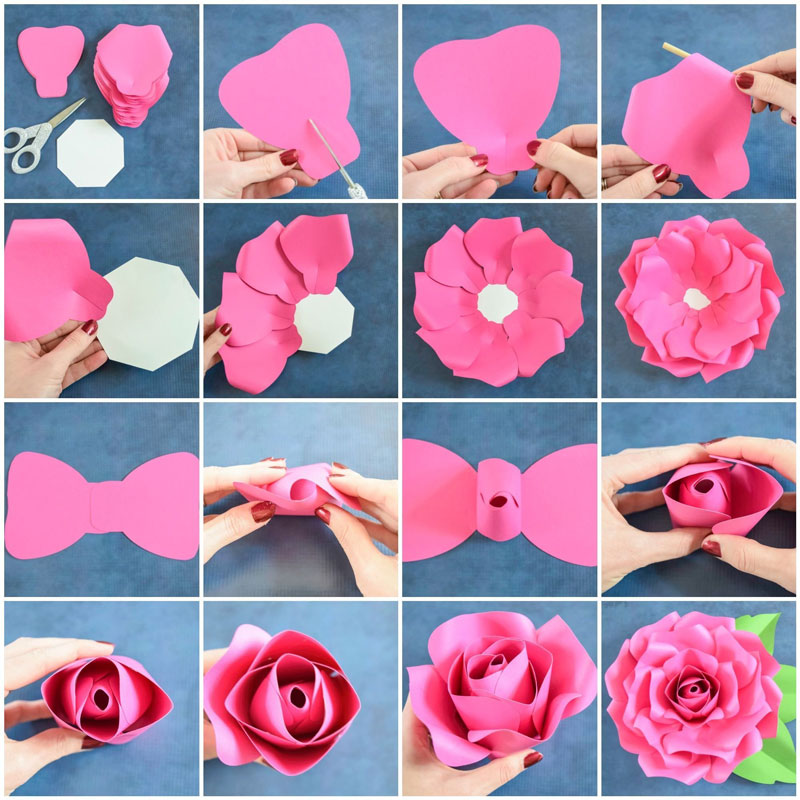 Как сделать букет цветов из бумаги своими руками 4