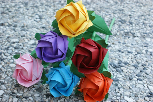 как сделать букет цветов из бумаги своими руками легко и быстро 9