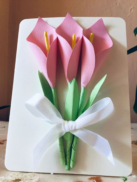 как сделать букет цветов из цветной бумаги 9
