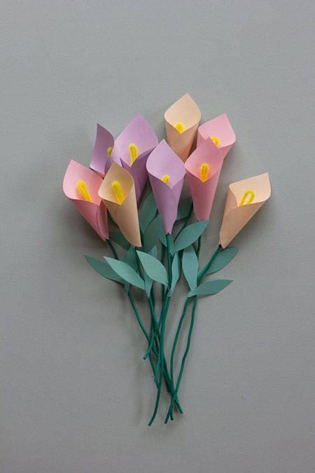 как сделать букет цветов из цветной бумаги легко и красиво 8