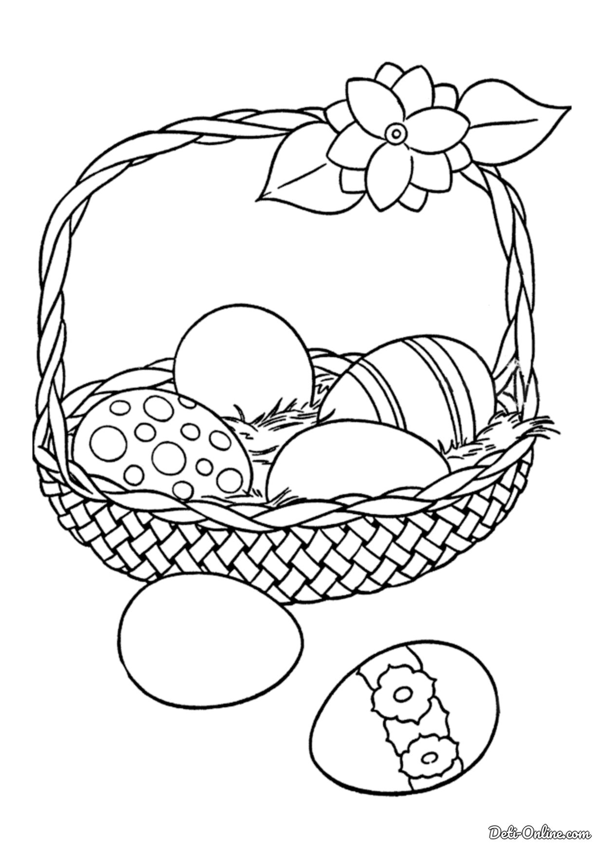 раскраски яйца на Пасху для детей 10