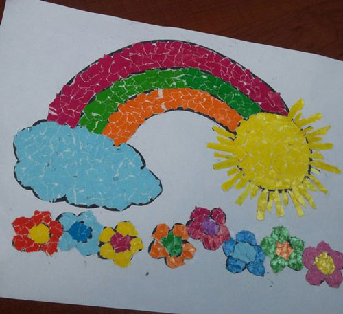простая поделка радуга для детей из бумаги и картона 7