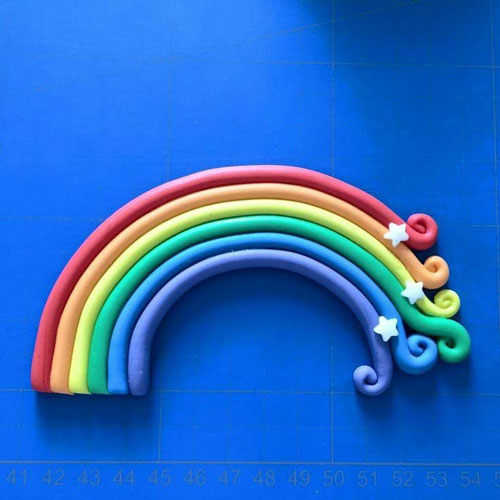 поделка радуга из пластилина для детей