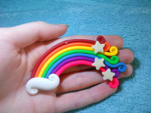 поделка радуга из пластилина для детей 2