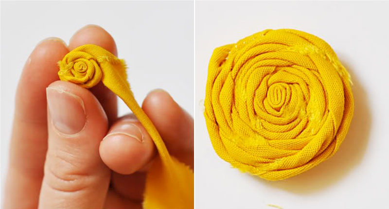 поделки цветы из ткани своими руками 5