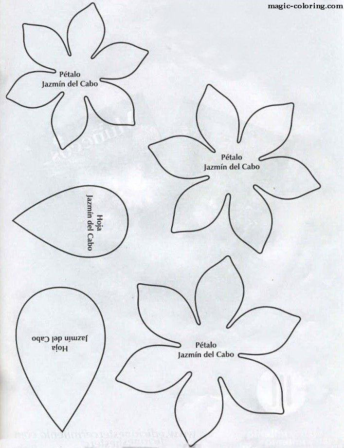 поделки цветы из ткани для начинающих шаблоны