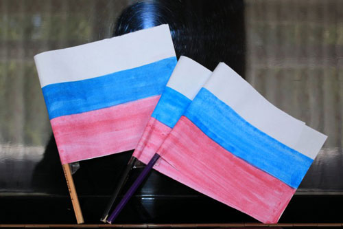 поделка Флаг России своими руками