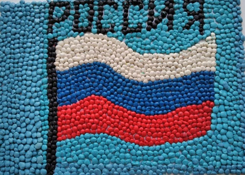 поделка Флаг России в детском саду 3
