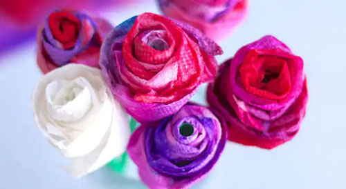 розы из бумаги своими руками для детей лёгкие пошагово