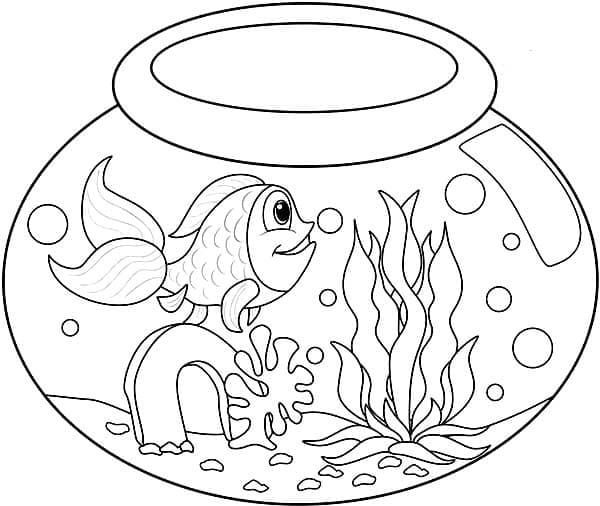 раскраска аквариумные рыбки для детей 5-6 лет