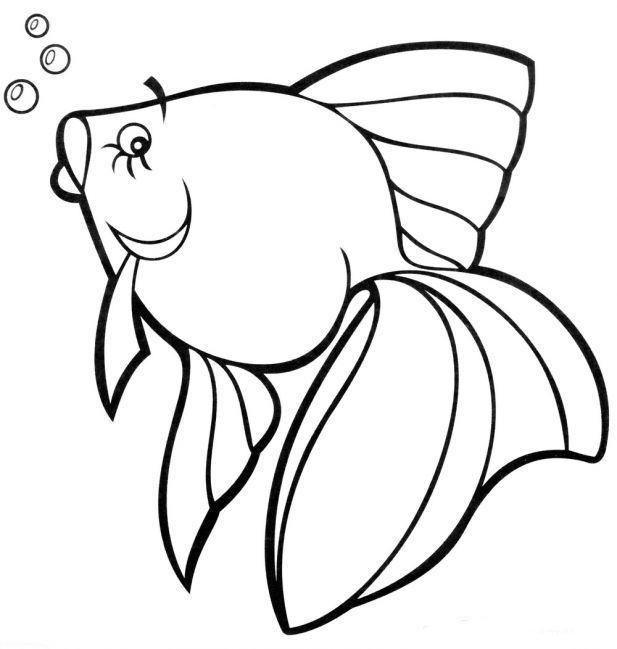 раскраска рыбки в аквариуме для детей 3-4 лет распечатать 6