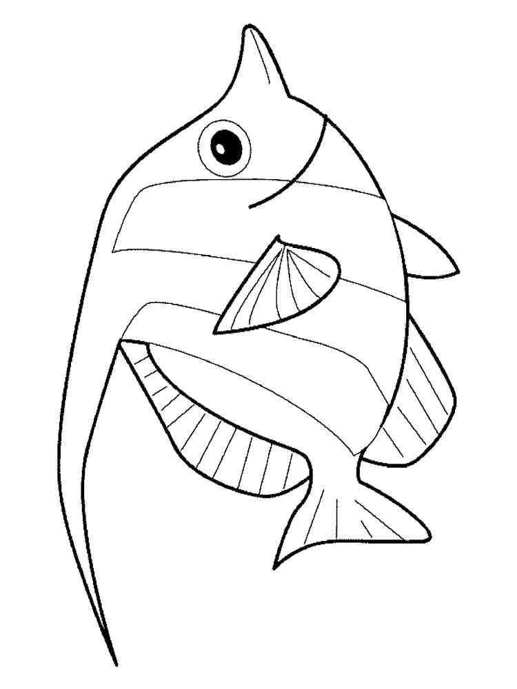 раскраска аквариумные рыбки для детей 4