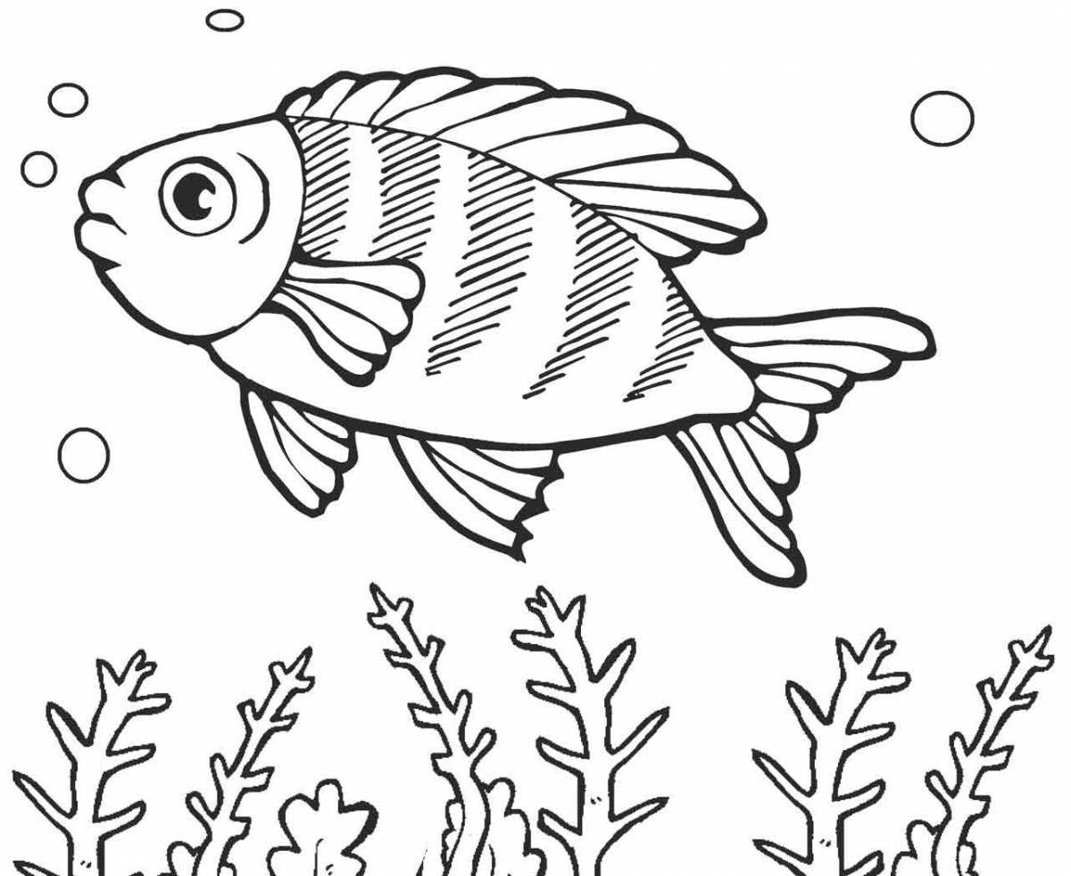 аквариумные рыбки раскраски для детей распечатать 9