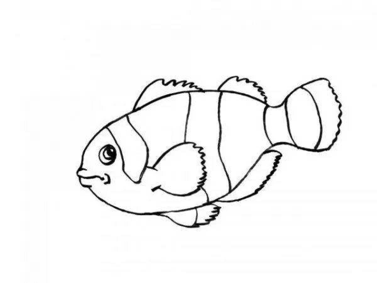 аквариумные рыбки раскраски для детей распечатать 4