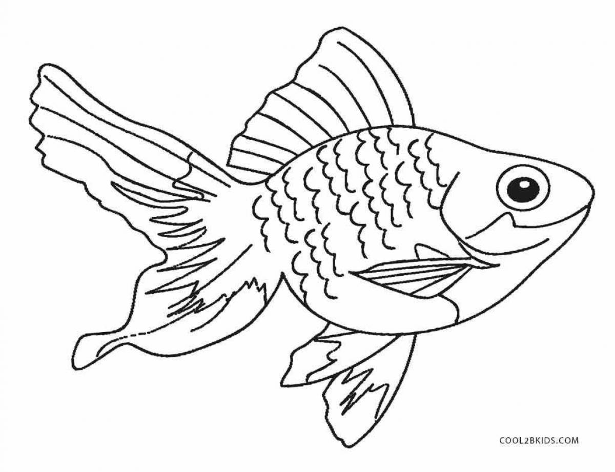 аквариумные рыбки раскраски для детей распечатать 8