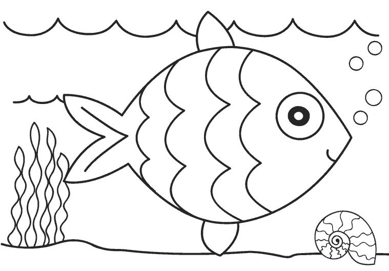 раскраска аквариумные рыбки для детей 5-6 лет 5