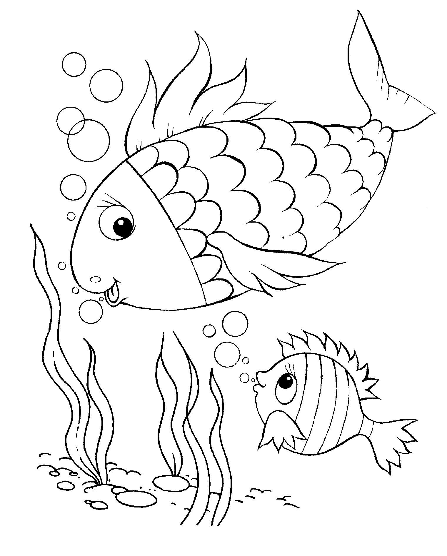 раскраска аквариумные рыбки для детей 5-6 лет 8